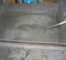 Podea de ciment în garaj
