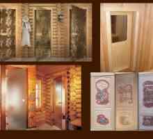 Dacă ușile de baie - sticlă și ușa din lemn la camera de aburi