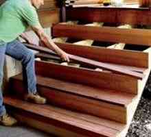 Producerea de scari de lemn cu mâinile la casa lui