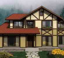 Frumusețe și practic de case în stilul de jumătate de lemn case