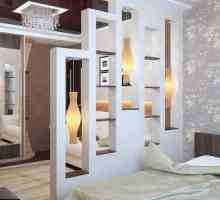 Opțiuni de proiectare dormitor cameră de zi cu perete despărțitor