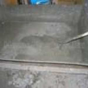 Podea de ciment în garaj