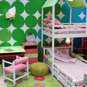 Cameră pentru copii cu pat supraetajat: două etaje împărăția pentru copiii tăi