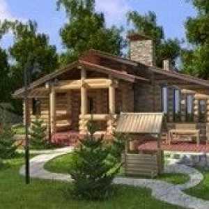 Aspect secțiune a unei case de țară pentru rezident de vară și proprietarul cabana