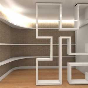 Rafturi și dulapuri ca opțiuni bariere în cameră