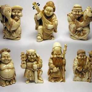 Mascotele Feng Shui șapte zei de fericire